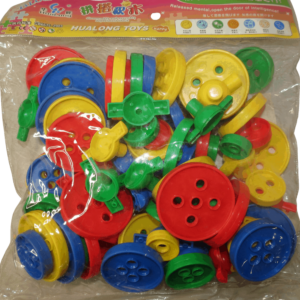 Bolsa con figuras de construcción