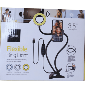 Aro de luz led con clip y brazos flexibles