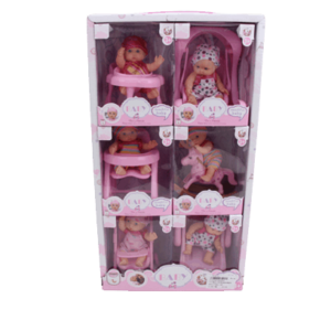 Set 6 muñecas de 13 cms