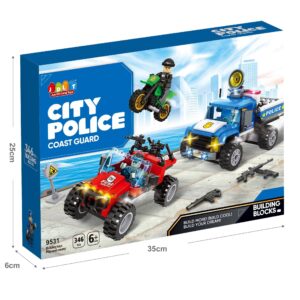 Lego camionetas y moto policial 346 piezas