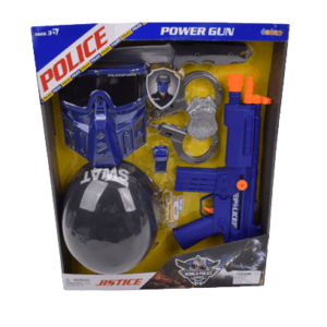 Set de policía con casco