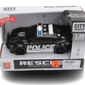 Auto policial a fricción con luces y sonidos
