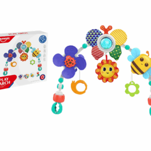 Móvil con cascabeles y actividades, mariposa