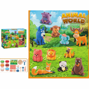 Set de plasticinas y moldes animales