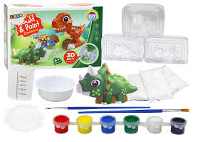 Set para moldear y pintar dinosaurios