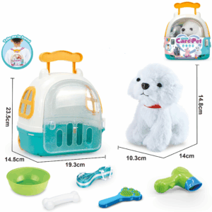 Mochila maletín con perrito y accesorios