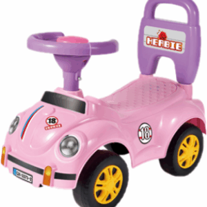 Correpasillos rosado con bocina bi-bi